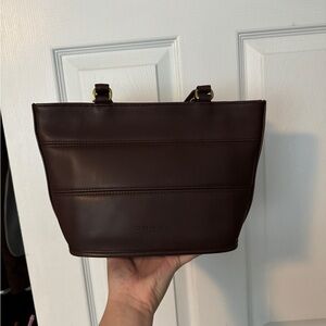 SOLD Vintage Mahogany Coach Tribeca Small Shopper